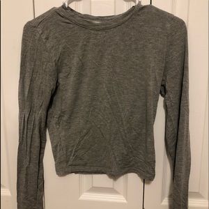 Long sleeve gray crop top from Forever 21